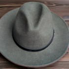 Euc Stunning 1000  Wool Wide-brim Fedora     Olive Green