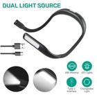 Led Neck Reading Light Flexible Usb Rechargeable Book Bed Night Lamp Hands Free