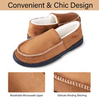 Mens Moccasin Slippers Indoor Outdoor House Slippers Warm Plush Fuzzy Memory    