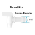 Powgrow Plastic Faucet Spigot Drum 3 4 For 1 Pack  White