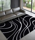  Black Modern Area Rug 5x7 abstract Rugs For Bedroom black And White Geometric 