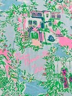 Lilly Pulitzer Pima Cotton Fabric  Multi Lilly Loves Palm Beach 1 Yd  36 x 60   