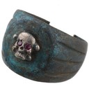 German Ww2 Set Iron Cross Belarus Minsk 1941 Trench Art Wwii Skull Bones Ring