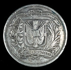 1939 Dominican Republic Un Peso Silver Libertad Coin  1 Key Date Low Mintage 15k