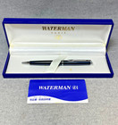 Waterman Hemisphere Metallic Blue   Chrome Trim Ballpoint Pen  Black Ink  Box