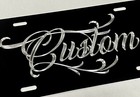 Engraved Custom Personalized Name Car Tag Diamond Etched Metal License Plate