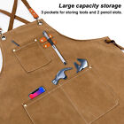 Men Women Thick Canvas Bib Apron Kitchen Cooking Workshop Heavy Work Apron