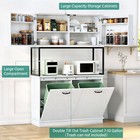Kitchen Tilt Out Trash Garbage Bin Cabinet With Storage Hutch Pantry Cabinet