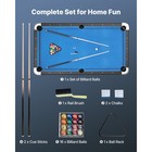 Uimoso 7 Ft Portable Billiards Table With Blue Felt And Adjustable Legs