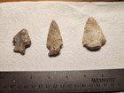 Lot Of 3 Stone Arrowheads Origin Unknown