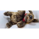 Folkmanis Sitting Dog Puppet Brindle Brown Plush Hand Puppet 21-ym-005 Nwt
