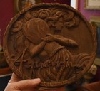 Rare Complete S 12 Original 1970 s Zodiac Motif Chalk Plaster Round Wall Plaques