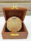 Antique Stanley London Compass Nautical Brass Brunton Compass With Wooden Box