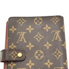 Louis Vuitton Agenda Mm R20105 Brown System Organizer Cover With Lv Ddp Used