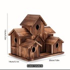 Rustic Wooden Bird House Outdoor Hanging Bird Feeder Nesting Box For   