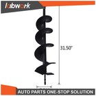 Labwork Earth Auger Drill Bits For Gas Powered Post Fence Hole Digger 6  Black