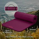 Yoga Mat Extra Thick 1 Inch Non Slip Exercise Mat With Strap