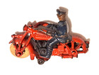 Antique 1930 s Champion Cast Iron Police Motorcycle Toy