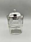 George Iv Cut Glass   Sterling Silver Mustard Pot  William Bateman  London  1823