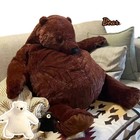 40cm Simulation Djungelskog Brown Bear Giant Plush Bear Toy Stuffed Animal