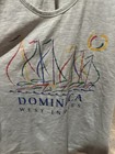Vintage 90s Caribbean Style Dominica West Indies Tank Top Xl Sailboat Graphic