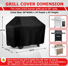 Bbq Gas Grill Cover Barbecue Waterproof Outdoor Heavy Duty Uv Protection 57 Inch