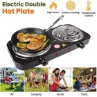 2000w Portable Kitchen Electric Double Burner Hot Plate Cooktop Cooking Stove Us