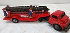Vintage Japan Tin Friction Aerial Ladder Fire Engine Truck With Original Box
