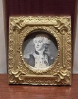 Miniature Dollhouse Gorgeous Golden Ornate Frame With Antique Engraving