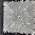 Vintage 11  Clear Glass Frosted Ceiling Lamp Shade Art Deco Square