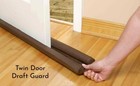 Home Twin Door Draft Dodger Guard Stopper Energy Saving Protector Doorstop Decor