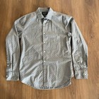 Bonobos Slim Fit Button Down Long Sleeve Shirt Cotton Gray Pattern Dress Shirt M