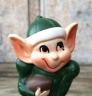 Vintage Elf Pixie Football Player Sports Ceramic Figurine Made In Japan 4 75 