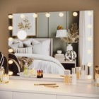 32  24  Hollywood Vanity Mirror With 17 Bulbs Led Lights 3-color 3x Magnification