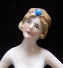 Vintage Half Or Pin Cushion Doll Art Deco Flapper Style   aaq  Incldes Us Tariff