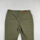 Frye   Co Jeans Womens Size 14 Olive Green Flared Button Fly Raw Frayed Hem Boho