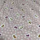 Vtg Carters Pink Emu Namae Blanket Butterfly Flower Orange Yellow Receiving 2000