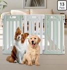 13 Panel Dog Playpen Indoor Fence Pet Exercise Pen W Door Puppy Gate Stackable