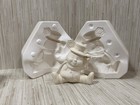 1992 Snowman W  Snowflake Ceramic Slip Casting Mold -donas Molds-1049  50  51 52