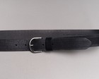 Banana Republic Black Leather Belt  Women s Sz M   35 Silver Buckle 1 1 3  Wide