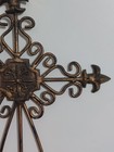  Heavy Metal Rustic Cast Iron   Cross Hanging Wall Plaque  Heavy 9 5  X 14  