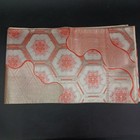 Used Fukuro Obi Japanese Silk Pink Gold Geometric Kimono Sash