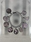 Rare Vintage Nasa Apollo Missions Charm Bracelet Missions 7-15 - White Metal