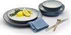 Stoneware Dinnerware Set 12 Piece Farmhouse Plates And Bowls Service For 4