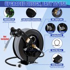 High Pressure Washer Hose Reel For Water air oil  3 8  X 50 Ft Steel Dual Arm   