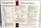 1958  Triumph T r  3  Sports Dealer Foldout Sales Brochure Vintage  excellent 