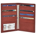 Leatherboss Genuine Leather Rfid Blocking Bifold Credit Card Holder Id Window