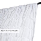 Kotile White Ruffle Curtain For Bedroom Boho Chic 52x72 Inch  1 Panel