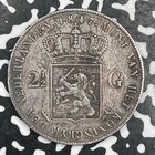 1847 Netherlands 2 1 2 Gulden Lot jm1608 Large Silver 