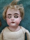 Pr Antique German Bisque Head Dolls 17    Adolf Wislizenus   Alma Kid Bodies As-is